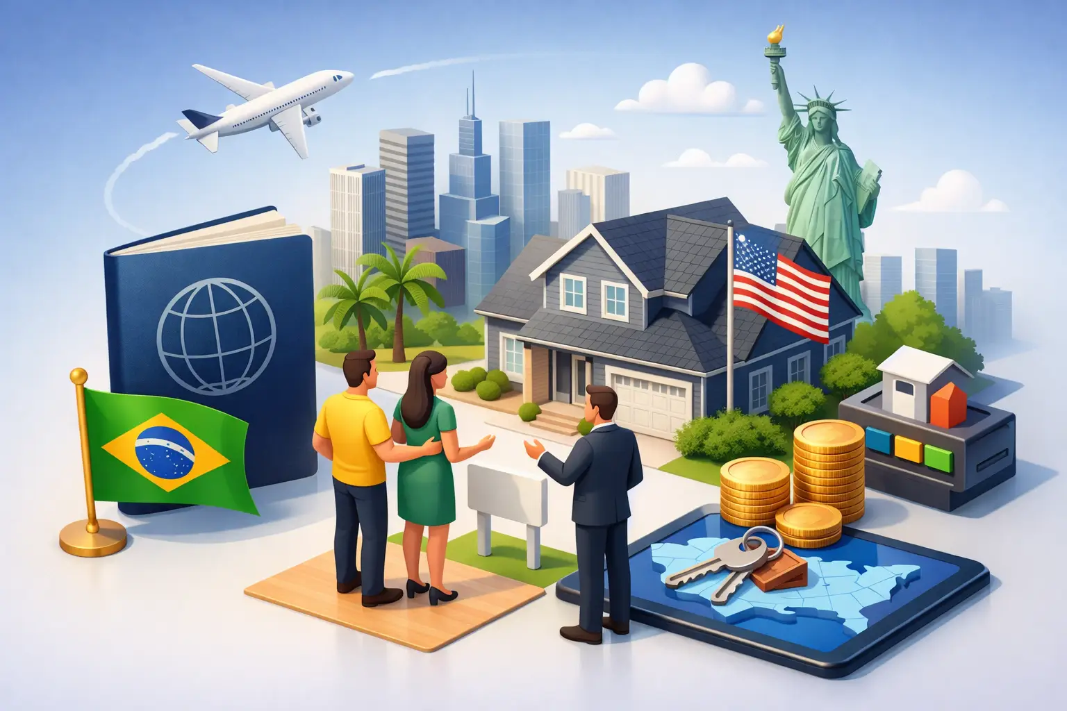 Guia para brasileiros comprarem imóveis americanos