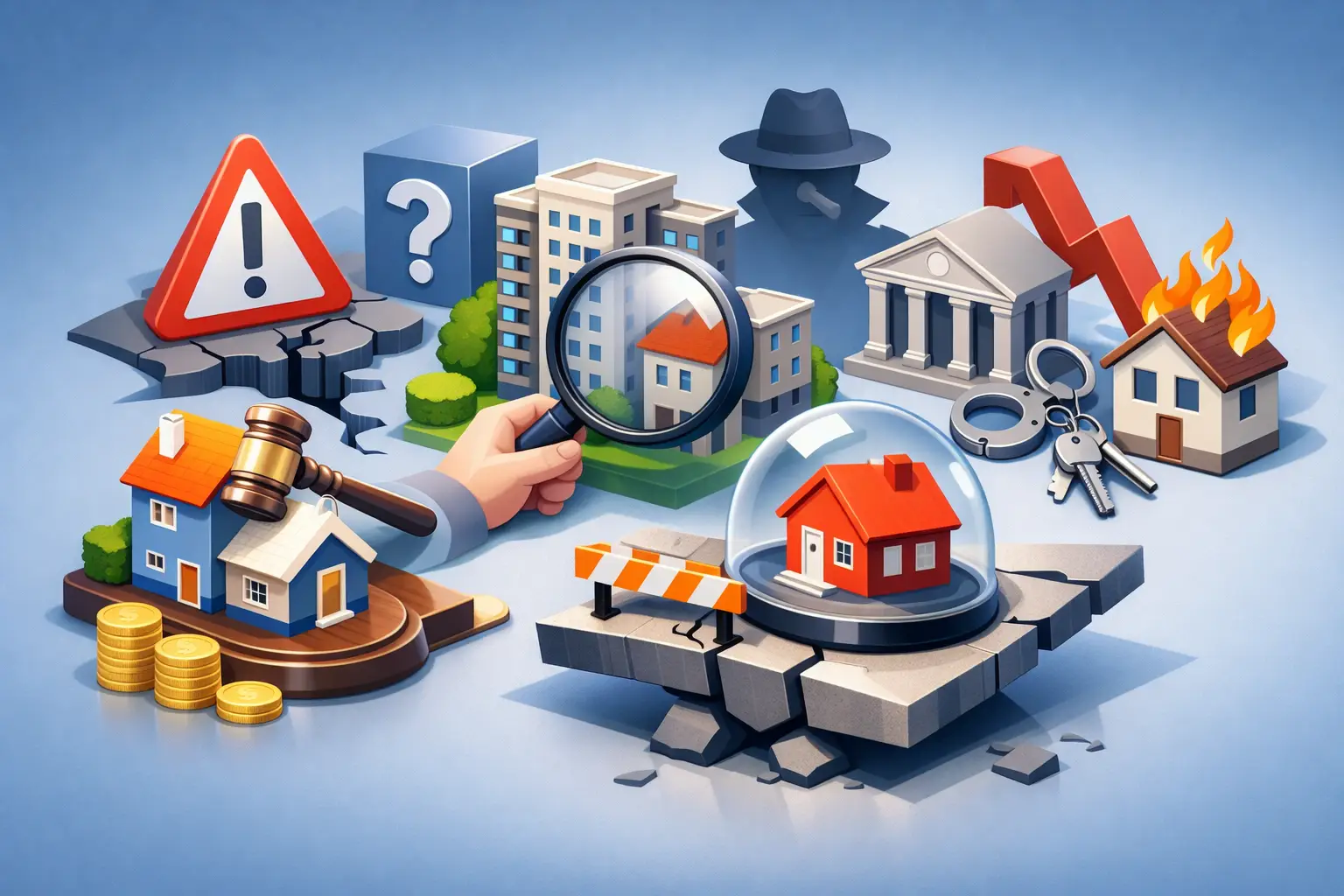 Quais riscos existem em leilão imobiliário?