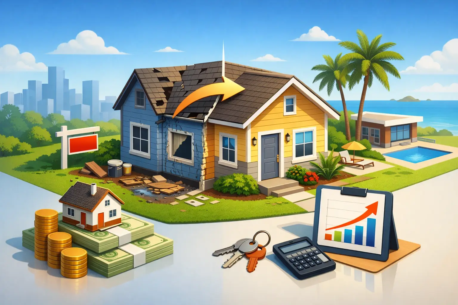 Quanto rende house flipping na Flórida?