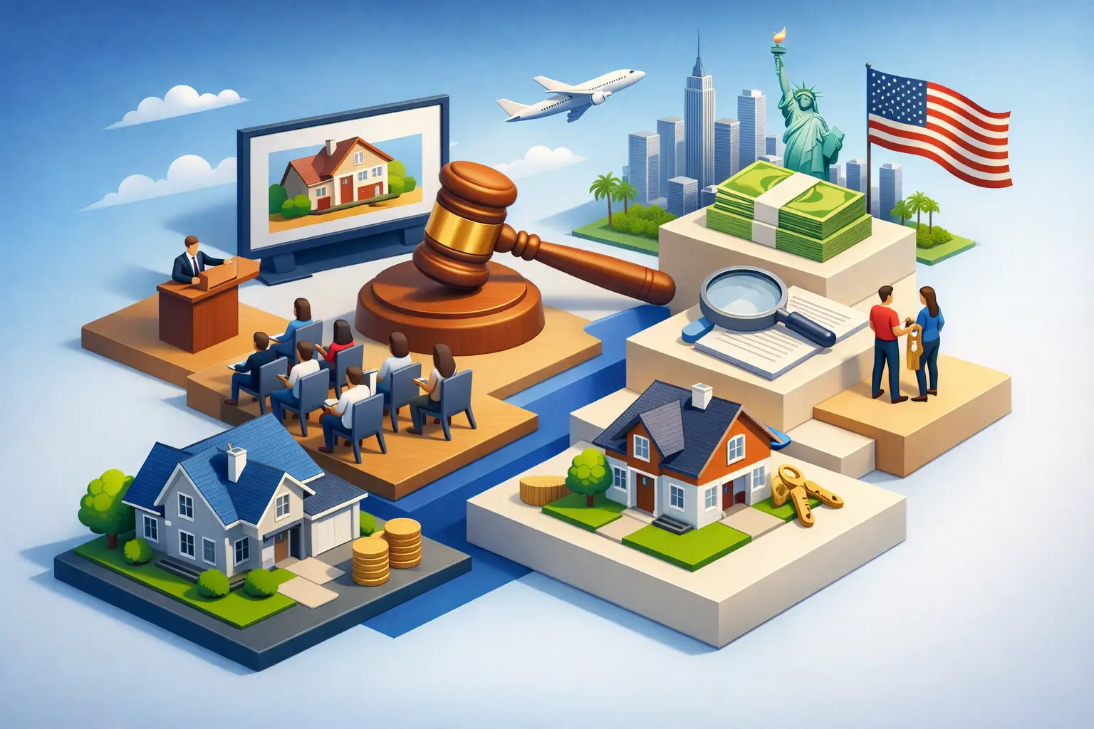Etapas da compra em leilão de imóveis nos EUA