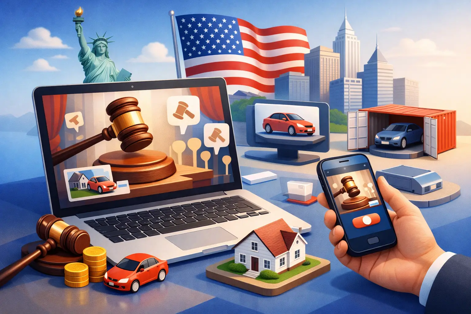 Como participar de auction online nos EUA