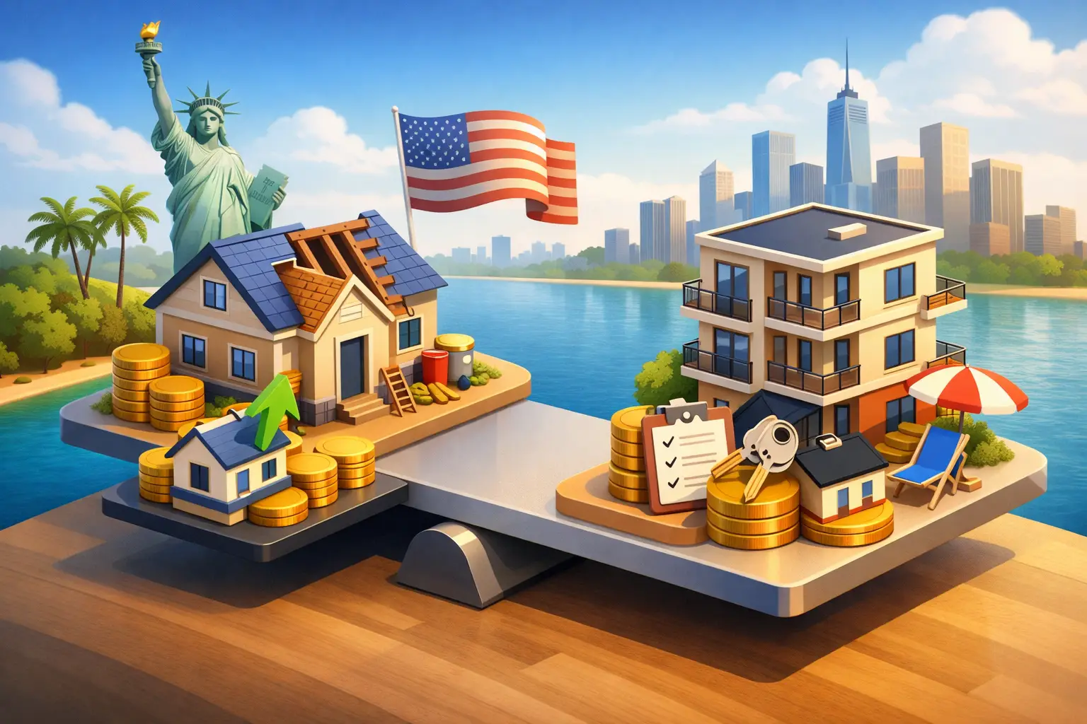Flip imobiliário ou aluguel rende mais nos EUA?