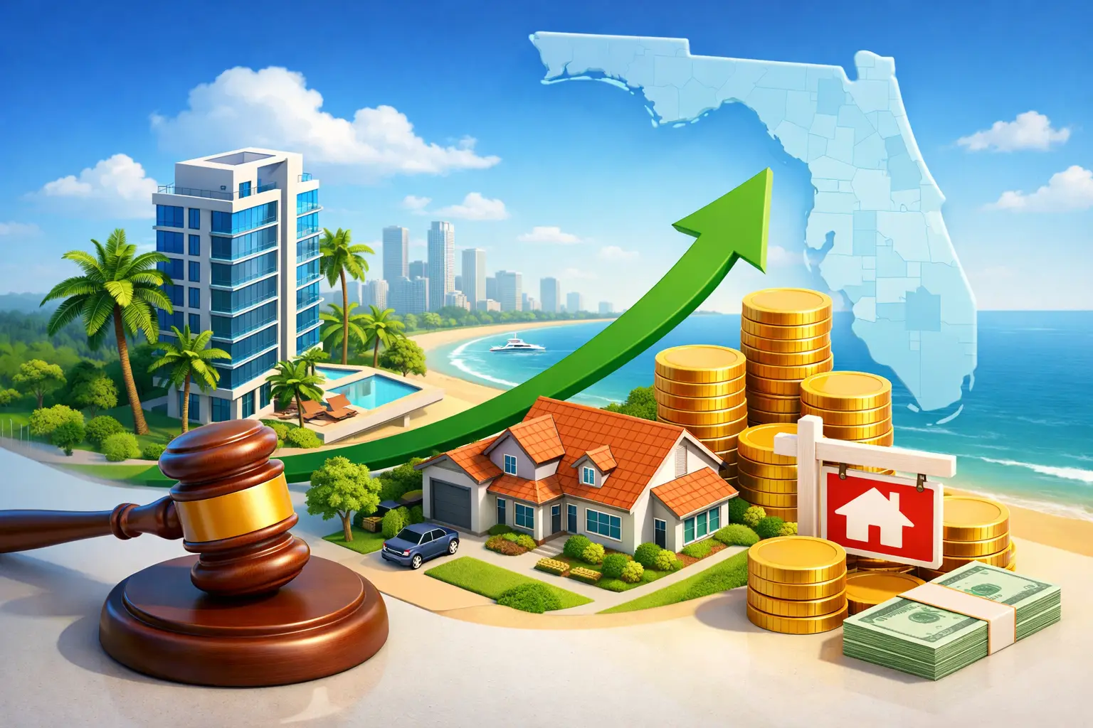 Leilão imobiliário Flórida com foco em lucro