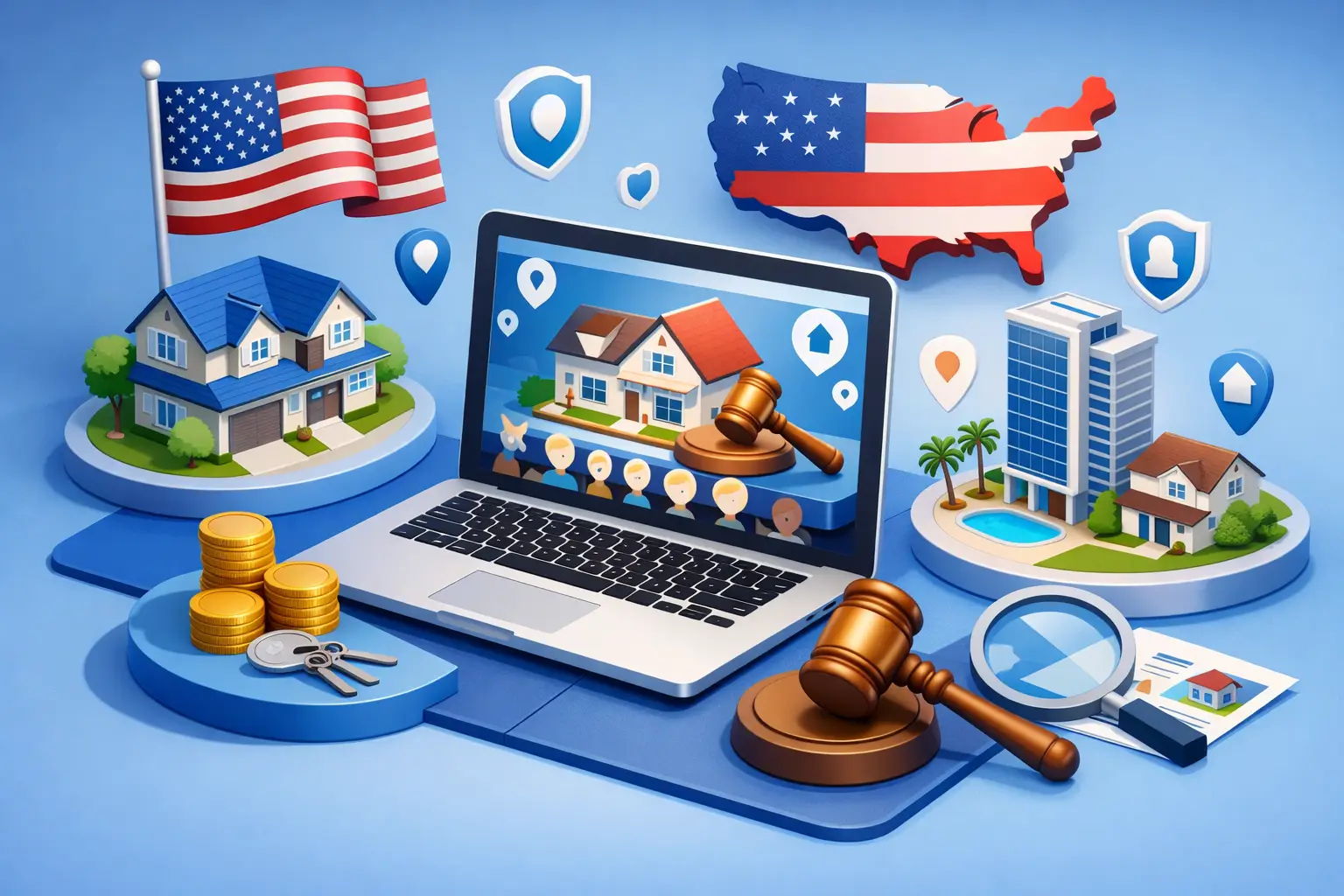 Plataformas de leilão seguras para imóveis nos EUA