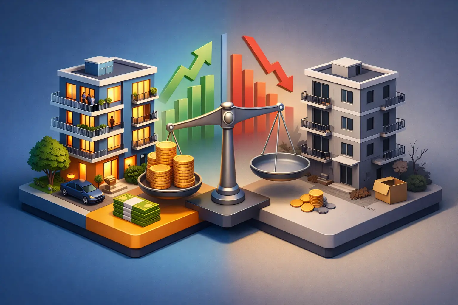 Imóvel ocupado versus desocupado: qual rende mais?