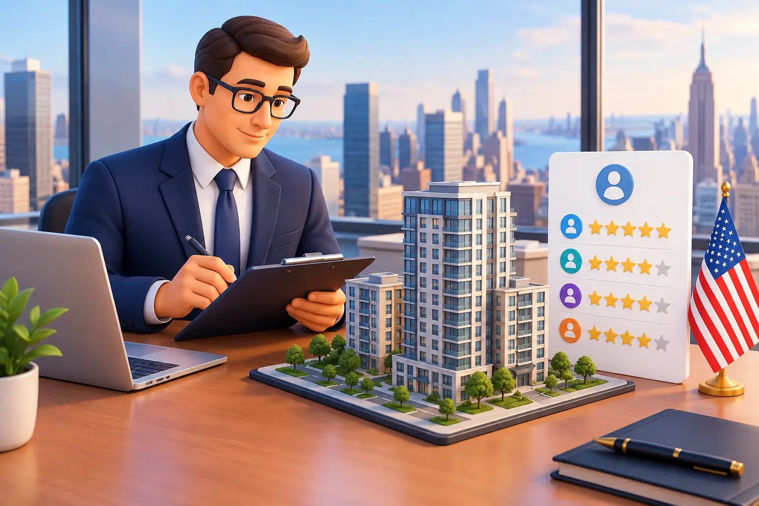 Avaliação de gestores imobiliários americanos